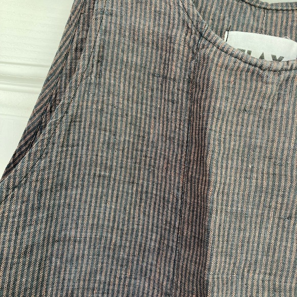 Flax Gray/brown striped Sleeveless dress - Picture 2 of 2
